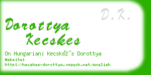 dorottya kecskes business card